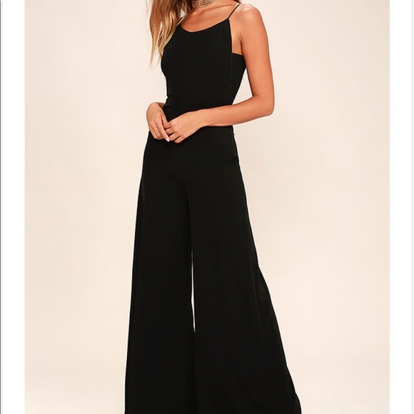 open back wide leg jumpsuit
